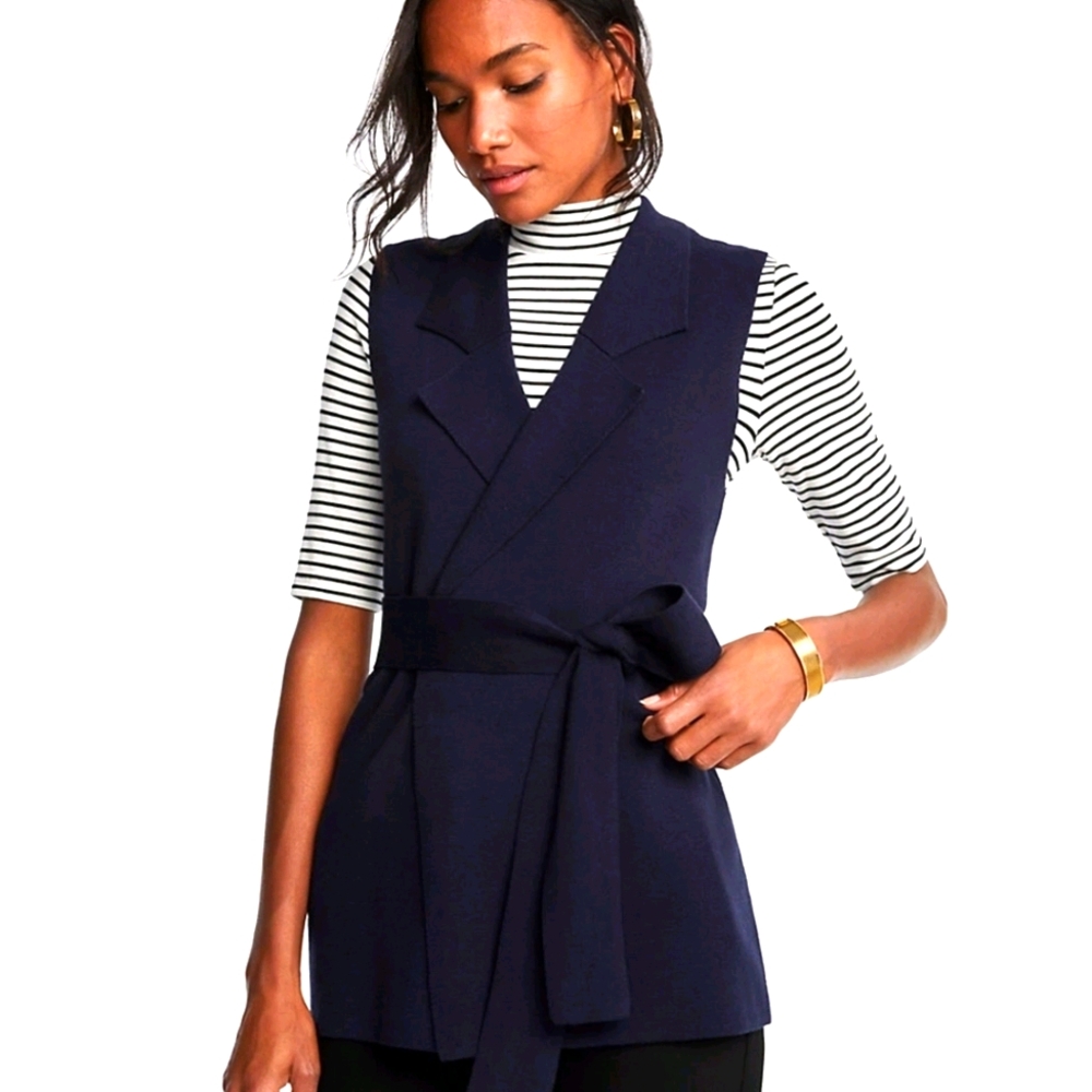 Belted sweater vest